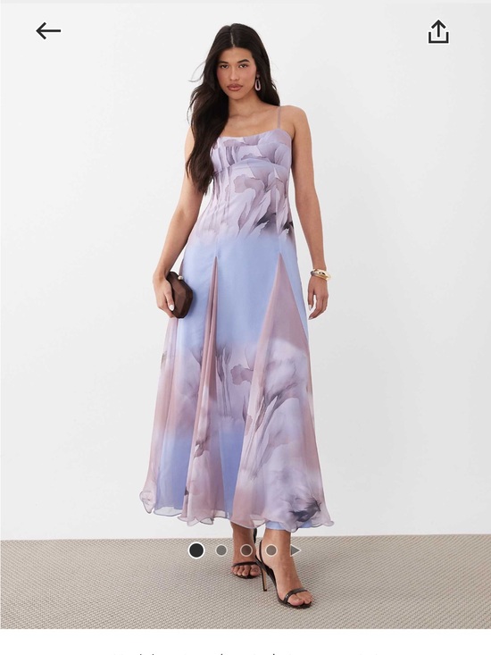ASOS Dresses & Skirts - Floral Lavender-Pink Chiffon Maxi Skirt